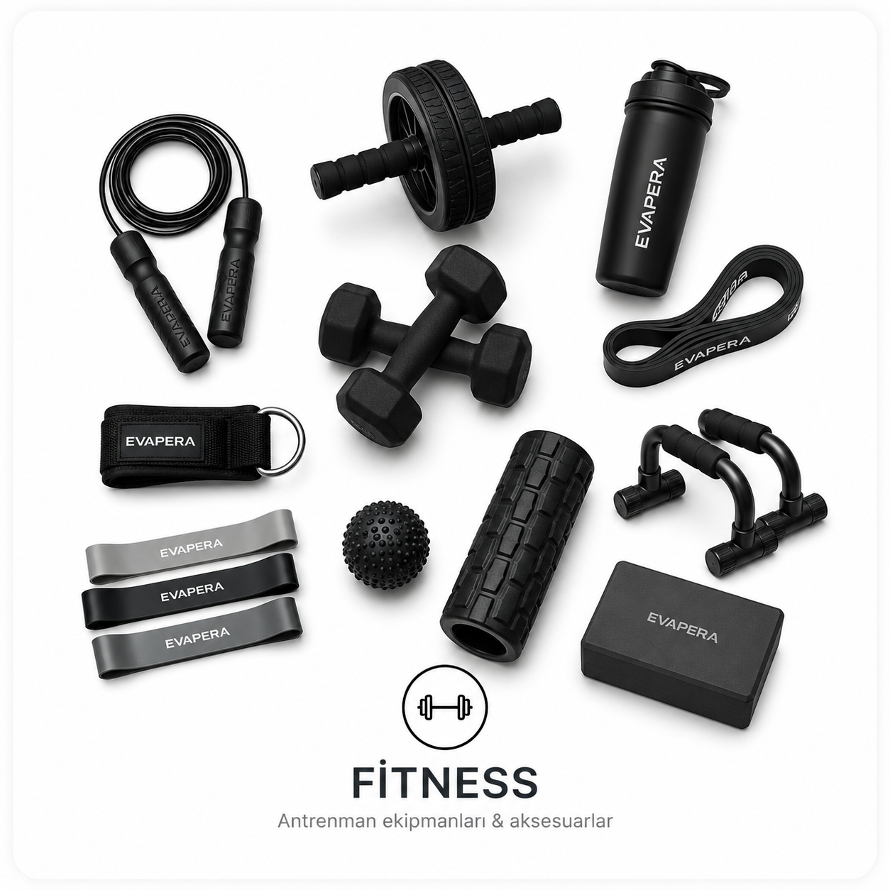 EVAPERA Profesyonel Boncuklu Premium Speed Rope Atlama İpi Hızlı Dönüş Fitness Crossfit Boks Fitness