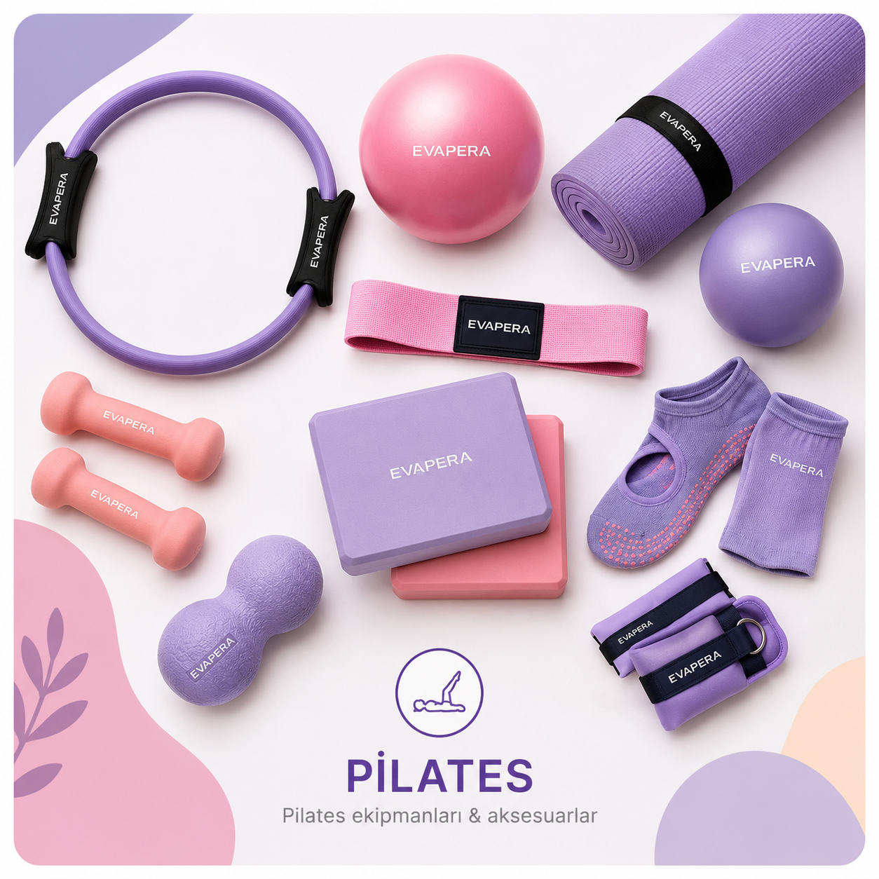 Modern Uluslararası Standartlarda Çift Renkli Denge Mobilite Pilates Bosu Ball Aleti Topu 58cm